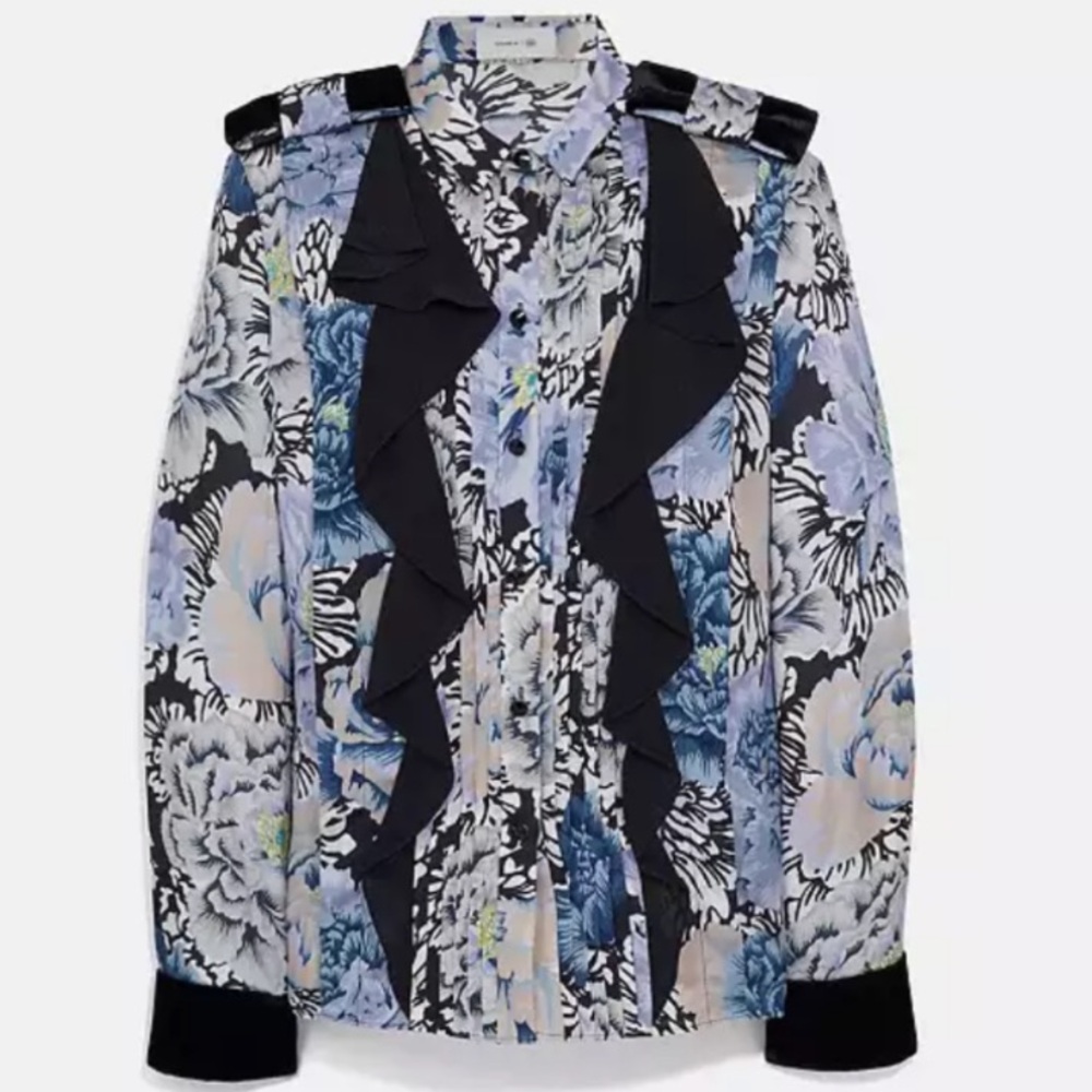 Coach x Kaffe Fassett Print Pleated Blouse Women’s 4